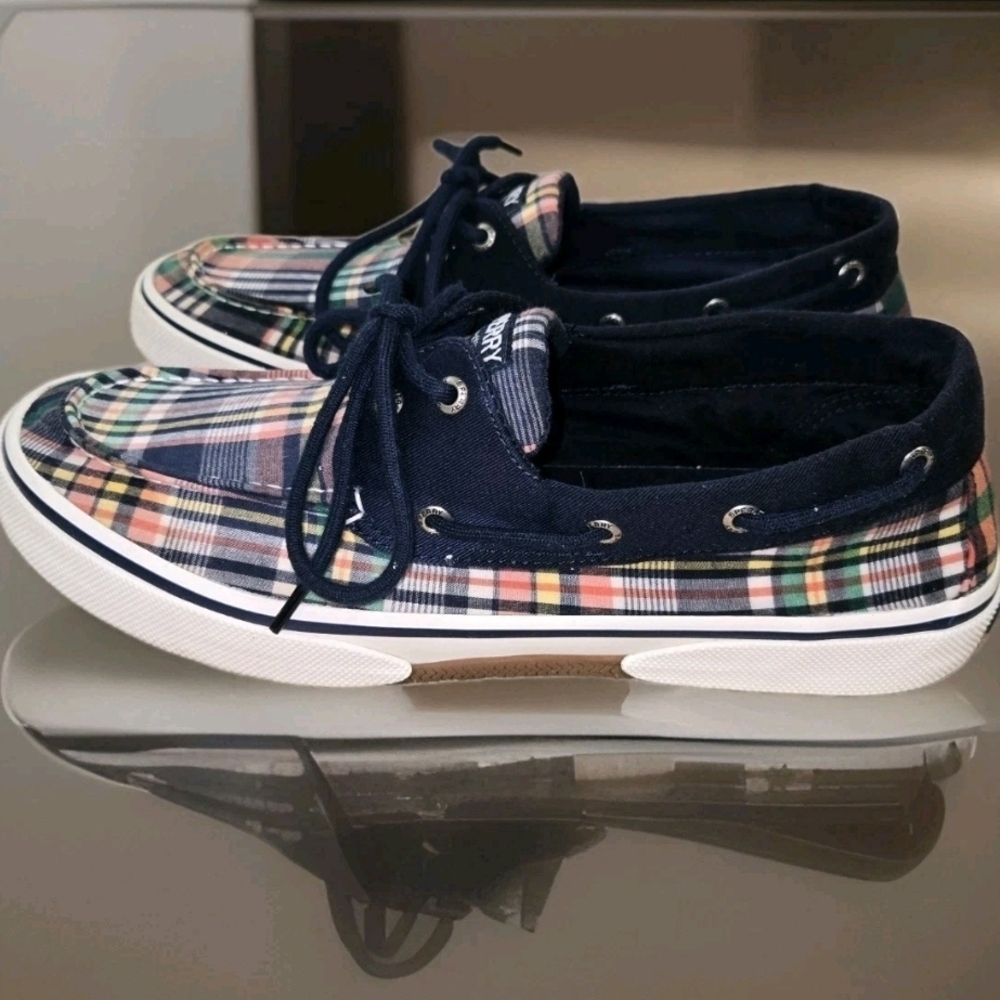 Sperry  Plaid Boat Shoes Men’s 11.5 Memory Foam Casual Preppy Coastal - Picture 4 of 14